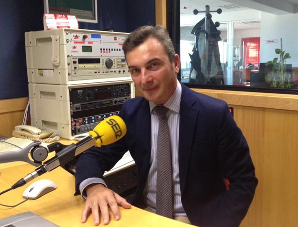Eduardo González Mazo en una entrevista en Radio Cádiz-Cadena SER. /Foto: Radio Cádiz