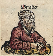 Estrabón. Ilustración alemana de 1493.