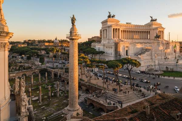 Columna trajana en Roma.