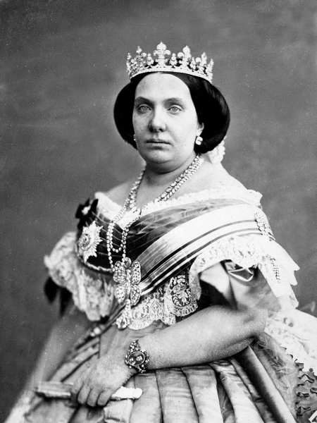 La Reina Isabel II en 1860.