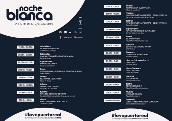 Horario de la Noche Blanca 2018.