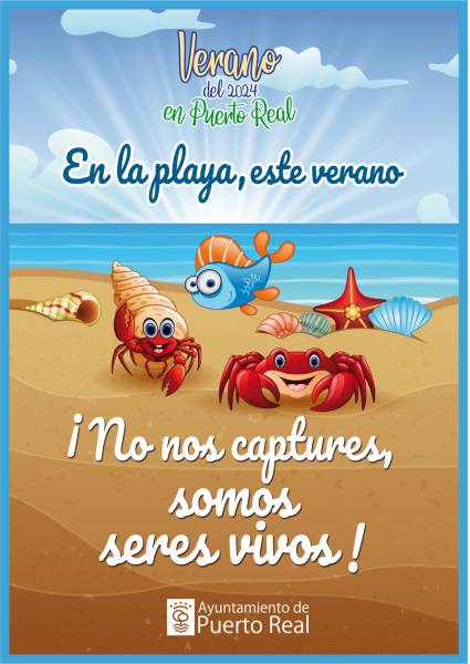 Cartel publicado por el Ayuntamiento de Puerto Real en contra del marisqueo.