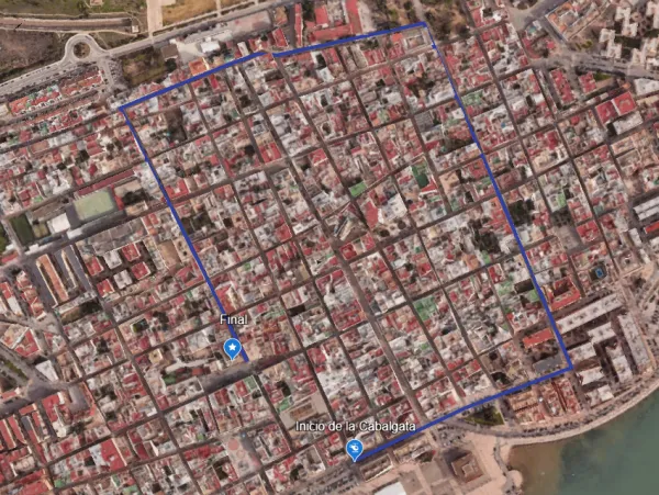 Recorrido de la Cabalgata de Reyes Magos en Puerto Real.